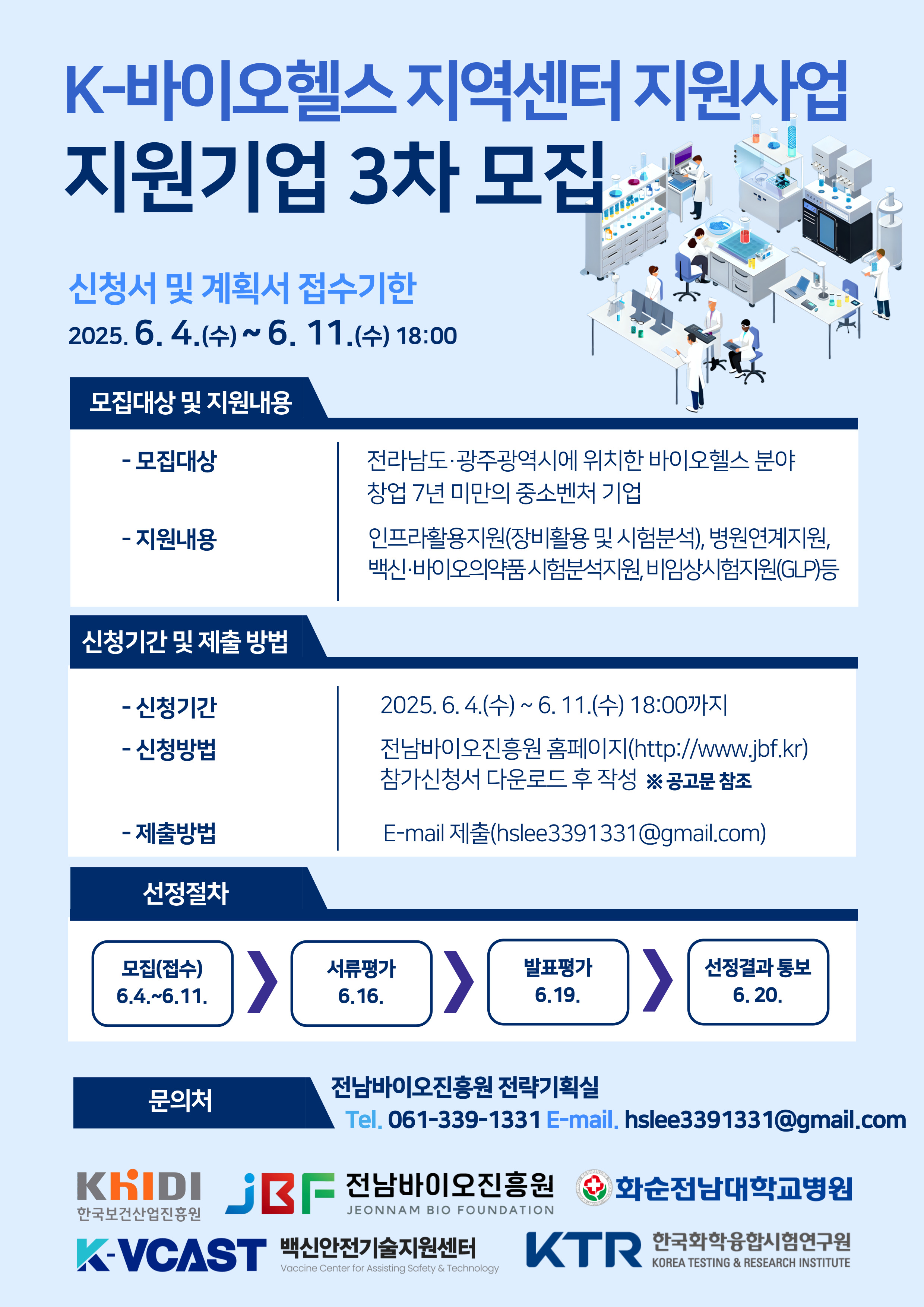 K-바이오헬스 지역센터 지원사업 3차 모집 포스터